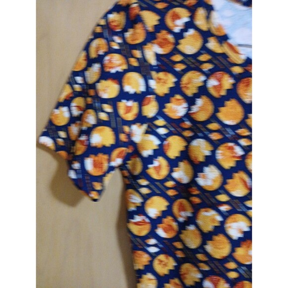 Lularoe Women’s Size Med Amelia Dress Fit & Flare Black Mustard Red Floral(Tulip - Picture 7 of 16